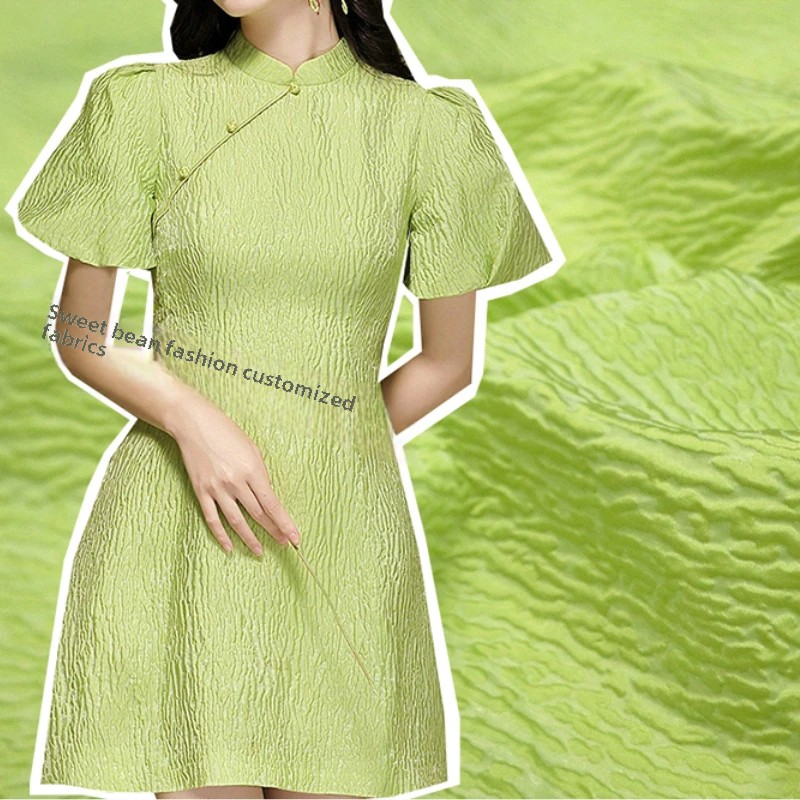 Summer Clothing Wholesale - ダークグレインブロケードジャカード生地春と夏エンボス先染めドレス衣類ブランドファッションデザイン縫製卸売布