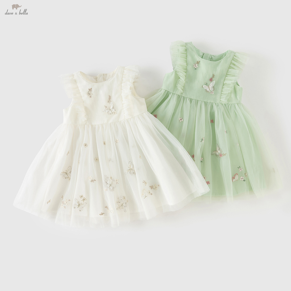 Summer Clothing Baby Girl - デイブベラ刺繍レースメッシュプリンセスドレス女の子ベビー子供ノースリーブサマードレス甘いパーティー服 DB2261848