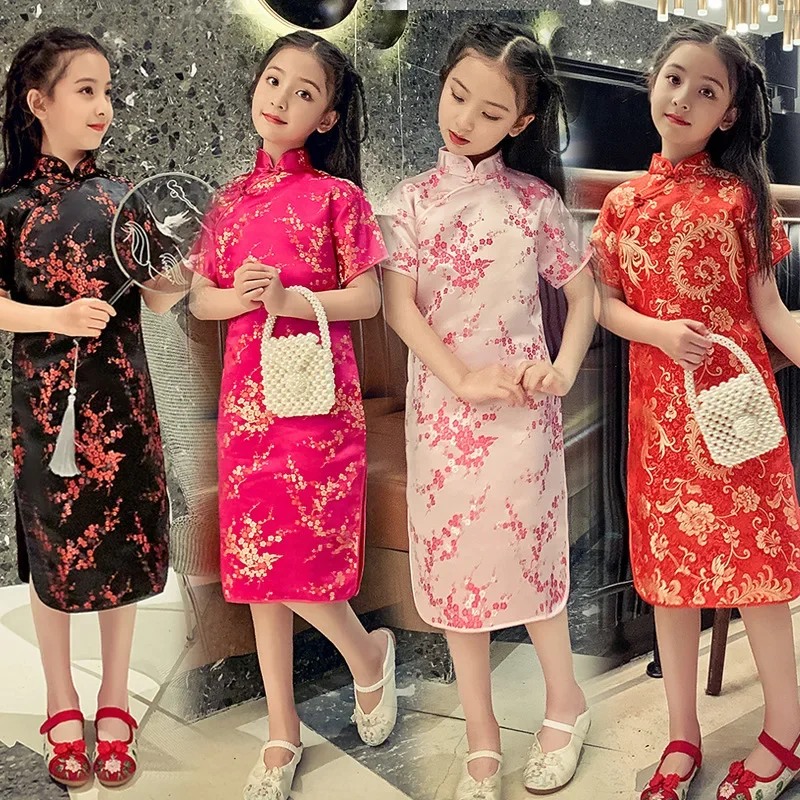 夏の子供用チャイナドレス キッズ2024 女の子用モダンパー - Summer Clothing Baby Girl のレビューと価格