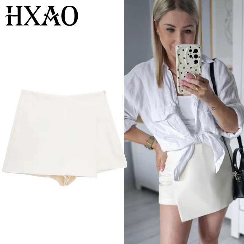 HXAO ブラック ホワイト スカート ショーツ ハイウエス - Summer Zara のレビューと価格
